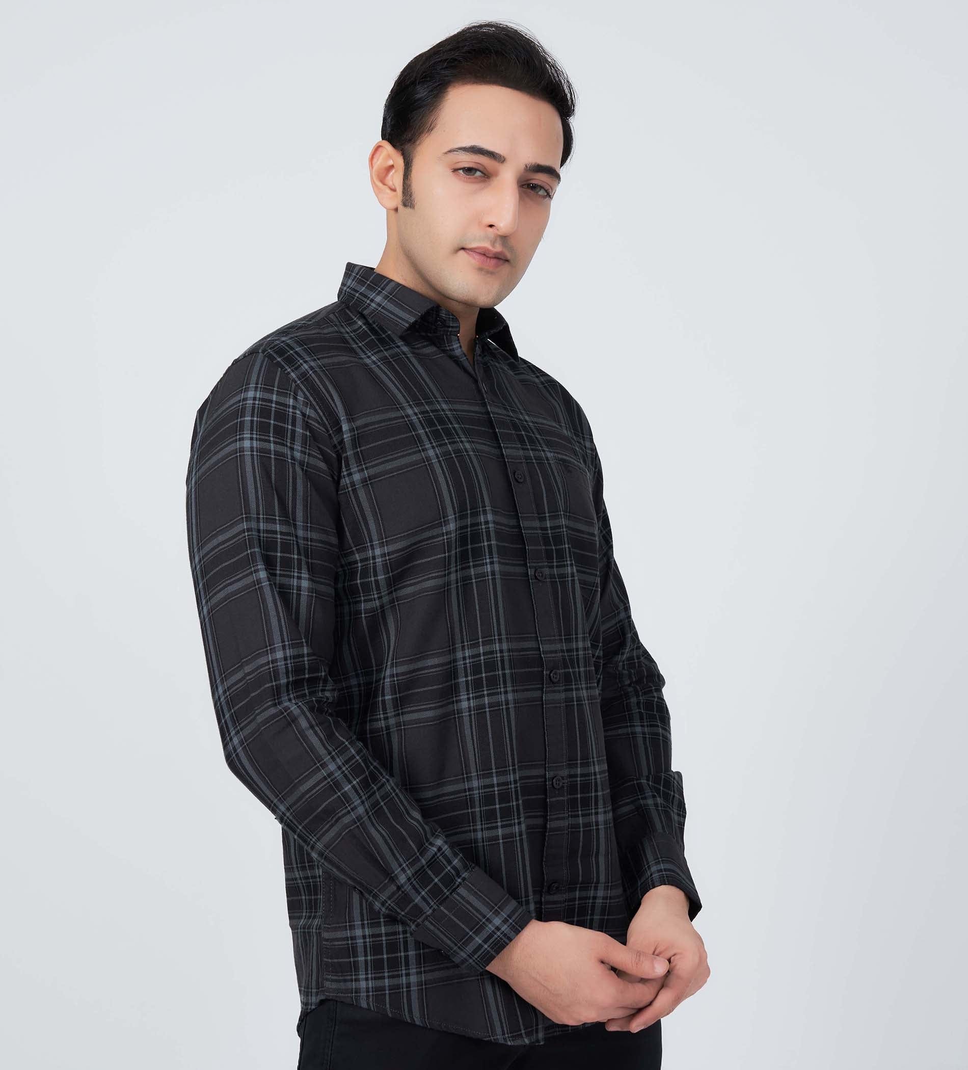 Shirts Woven Shirts Edge-Lit Plaid Shirt