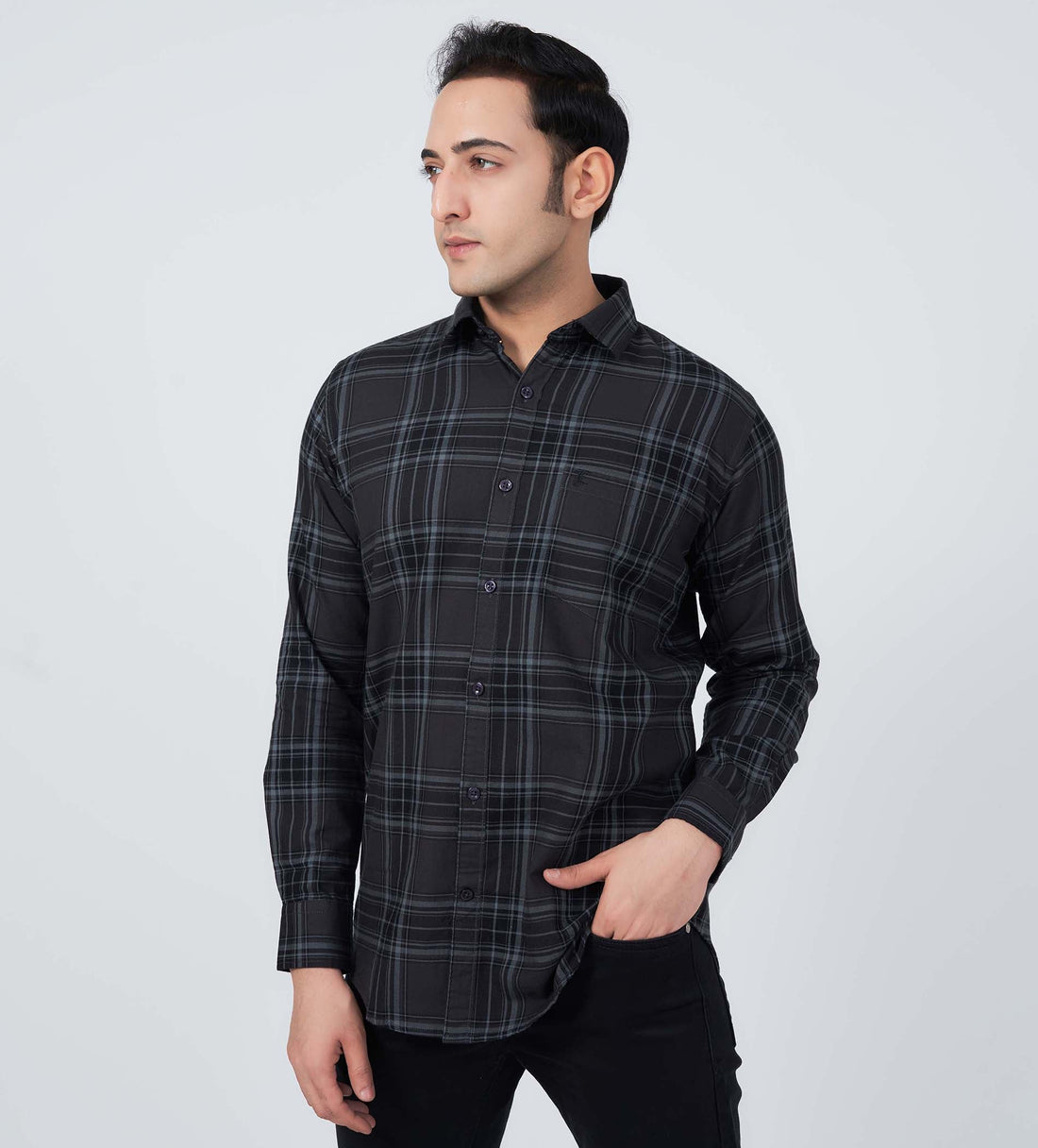 Shirts Woven Shirts Edge-Lit Plaid Shirt
