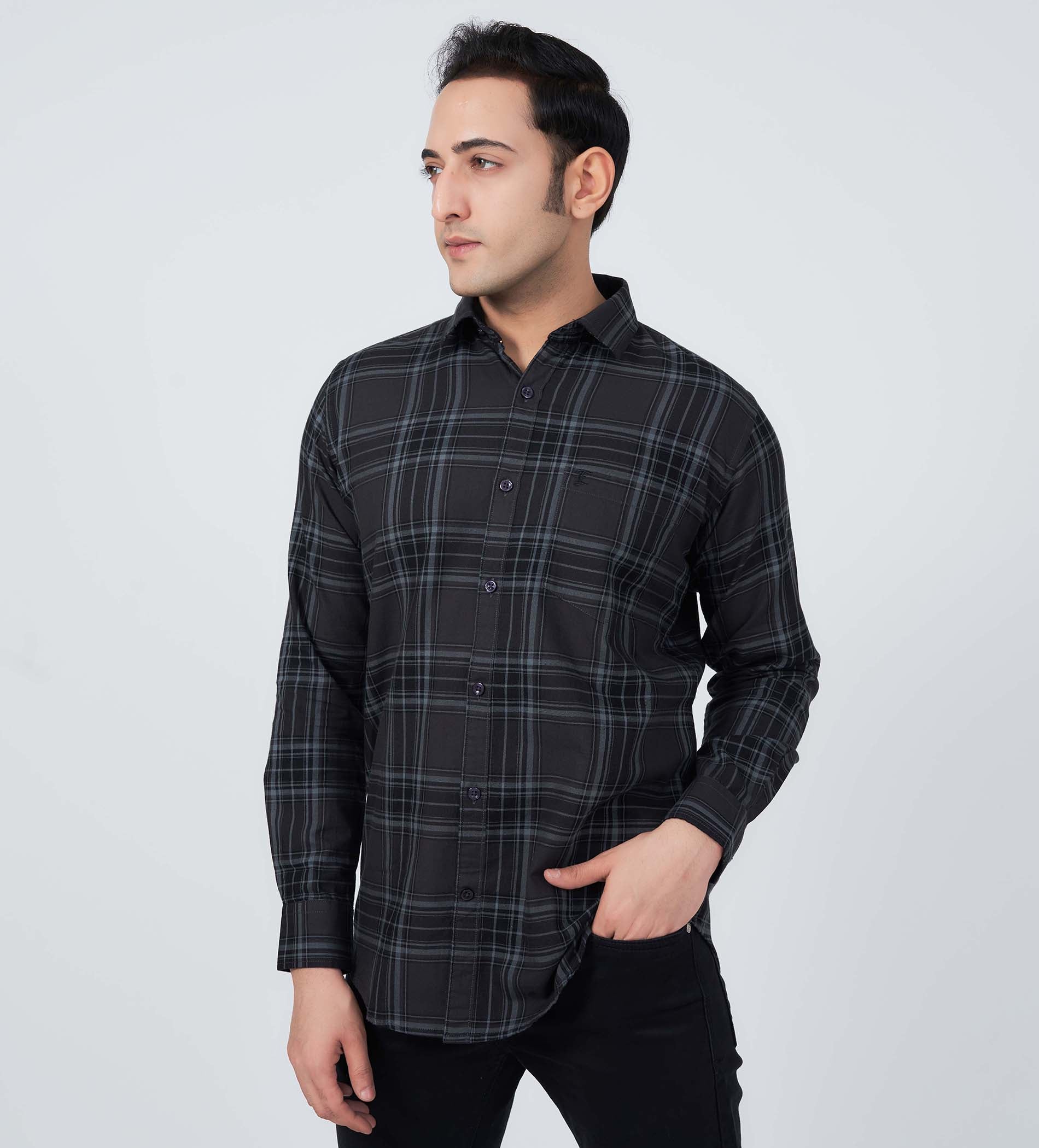 Shirts Woven Shirts Edge-Lit Plaid Shirt
