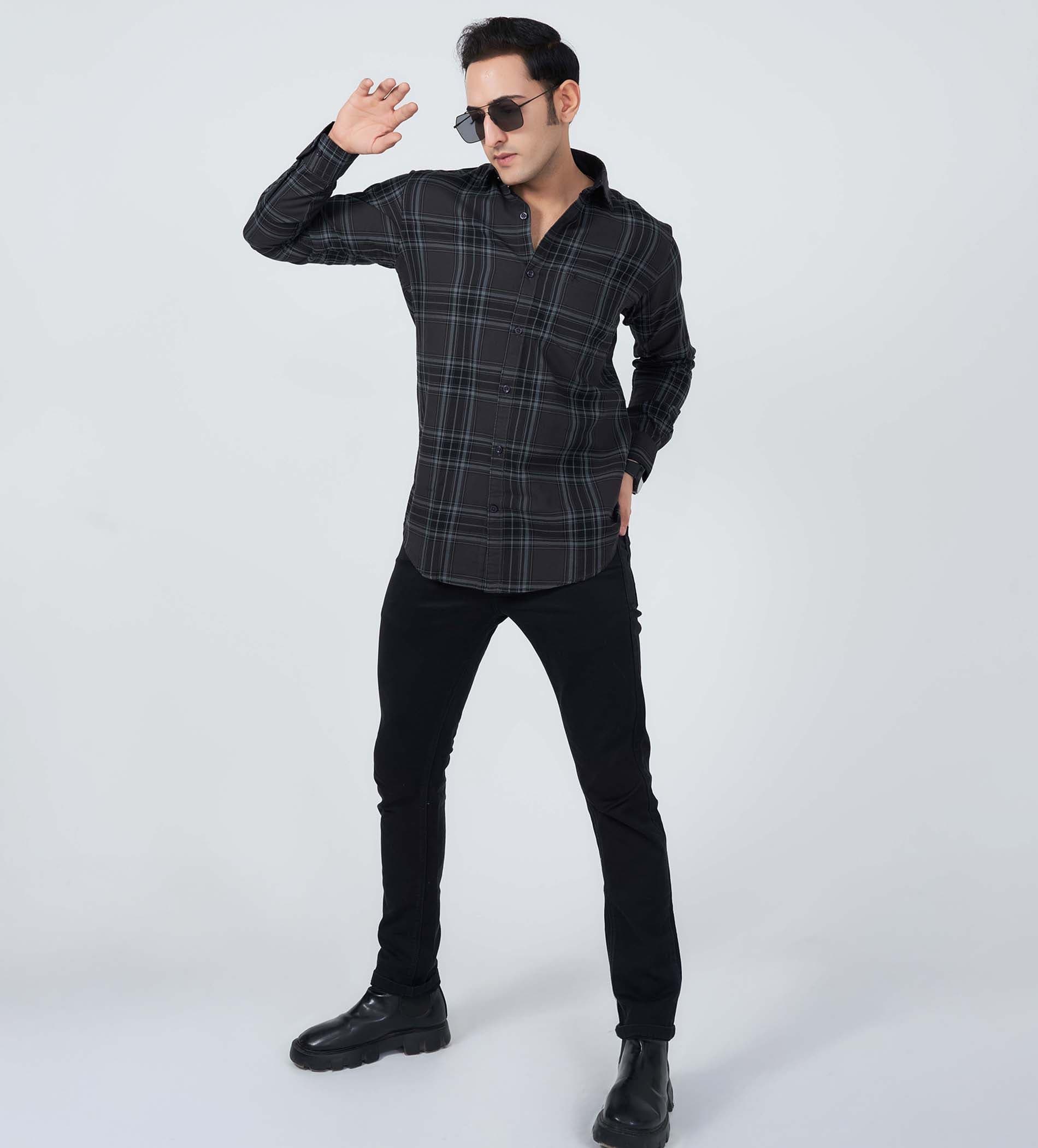 Shirts Woven Shirts Edge-Lit Plaid Shirt