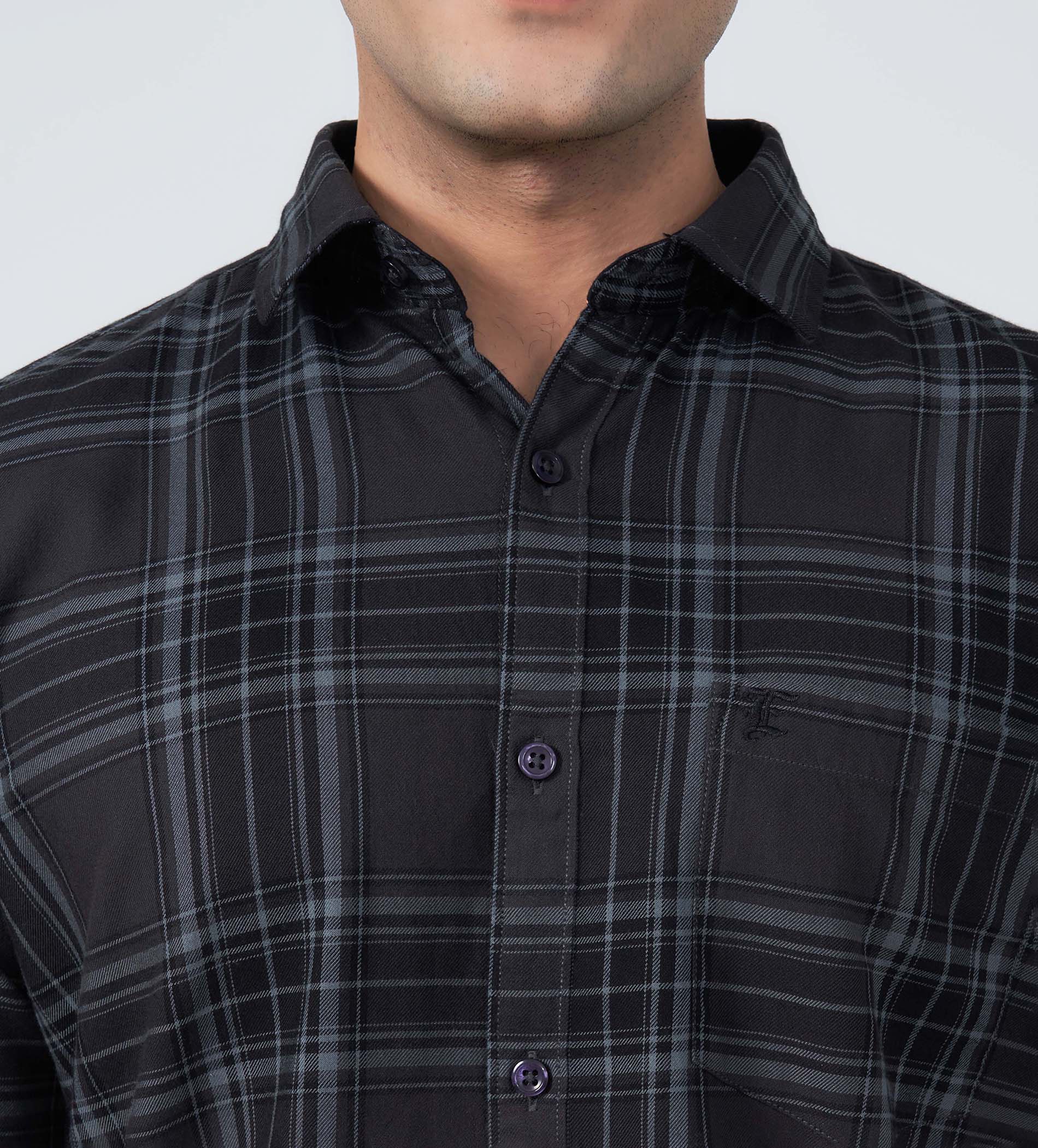 Shirts Woven Shirts Edge-Lit Plaid Shirt