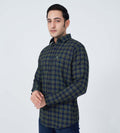 Shirts Woven Shirts Indigo Check Statement