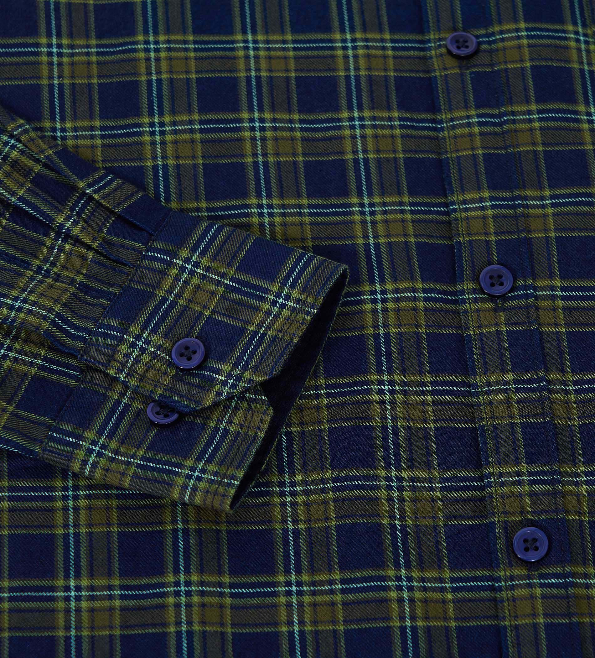 Shirts Woven Shirts Indigo Check Statement