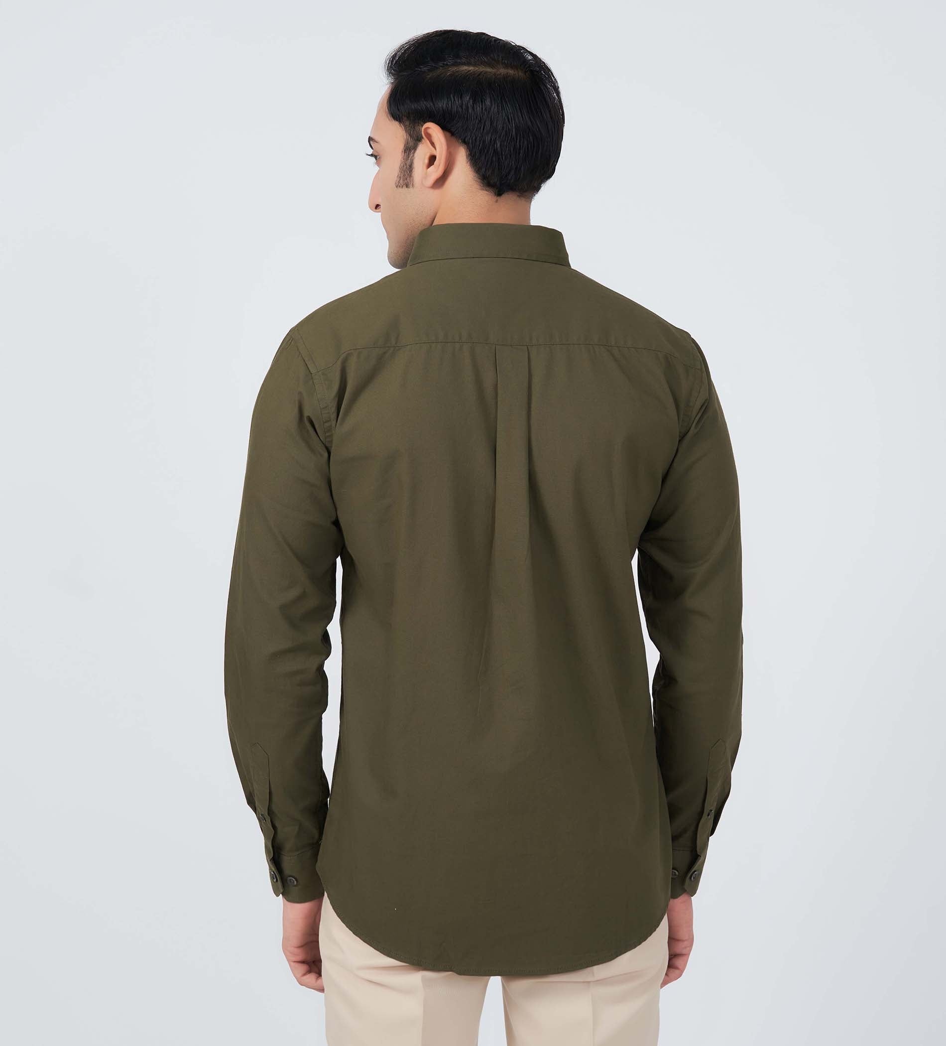 Shirts Woven Shirts Olive Classic Comfort Oxford Shirt