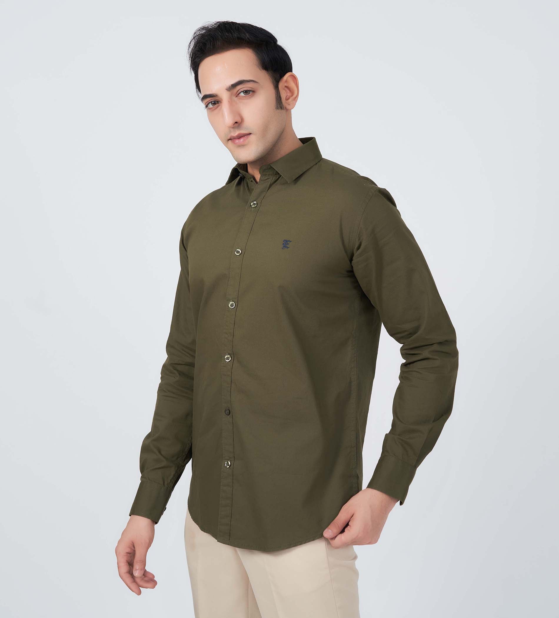 Shirts Woven Shirts Olive Classic Comfort Oxford Shirt