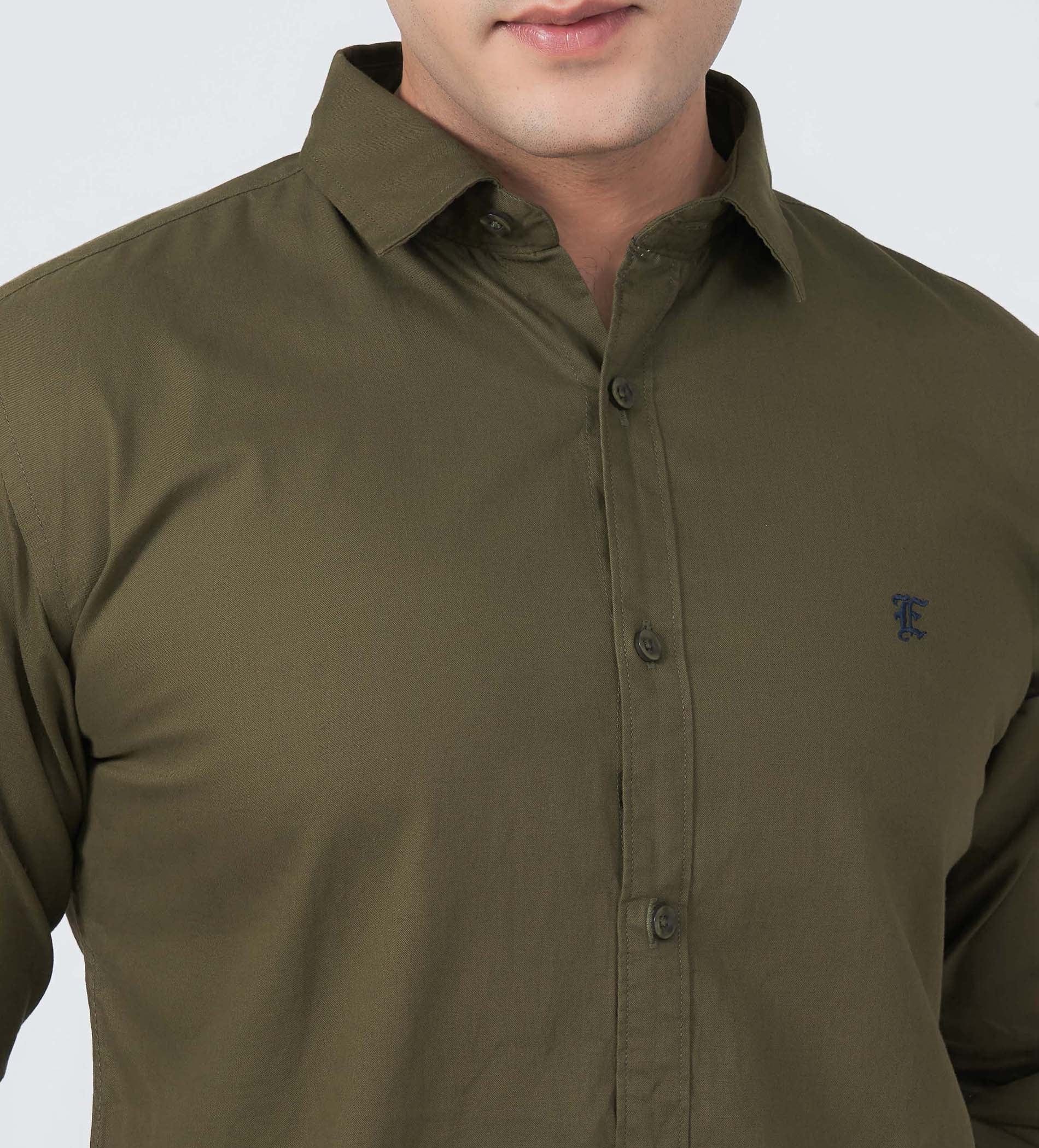 Shirts Woven Shirts Olive Classic Comfort Oxford Shirt