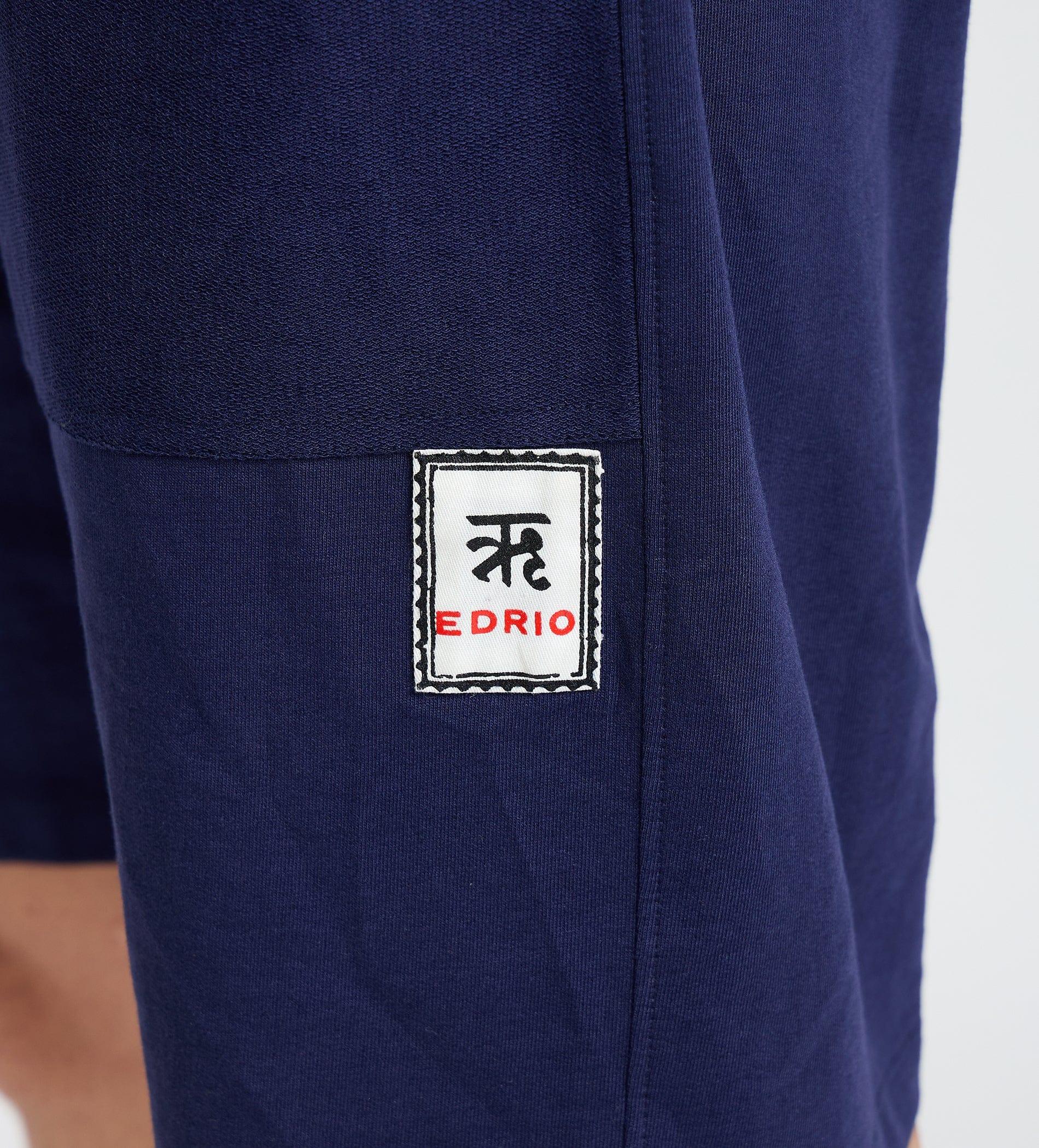Shorts Shorts Navy Blue Textured pocket Shorts For Men