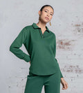 Sweatshirts POLO TOP Luxurious emerald green Scuba Top