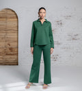 Sweatshirts POLO TOP Luxurious emerald green Scuba Top