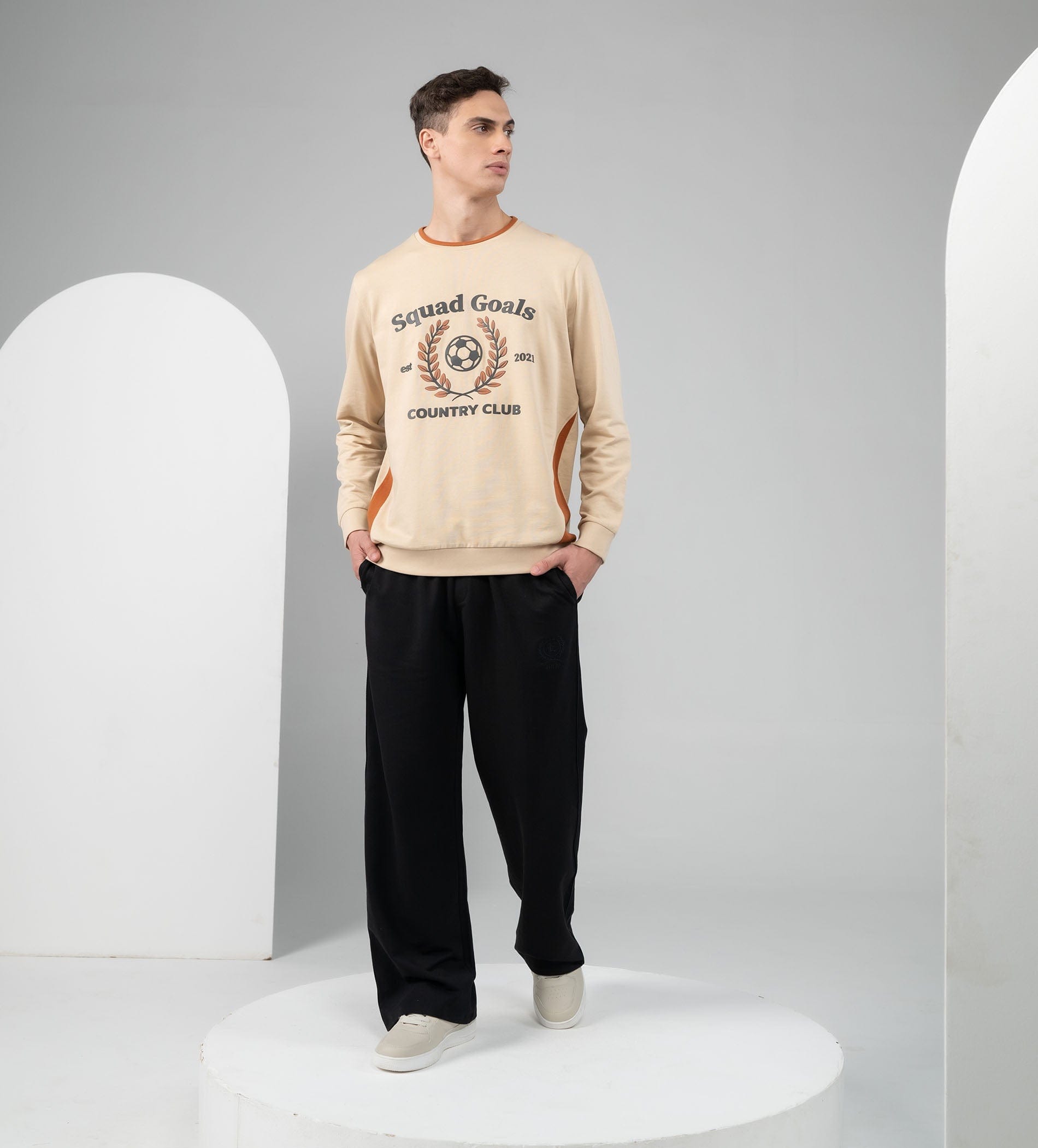 Sweatshirts Printed Sweatshirts Oat Milk Graphic Men's T-shirt