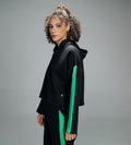 Sweatshirts Solid Sweatshirts Edgy Black Crop hoodie Sweatshirt