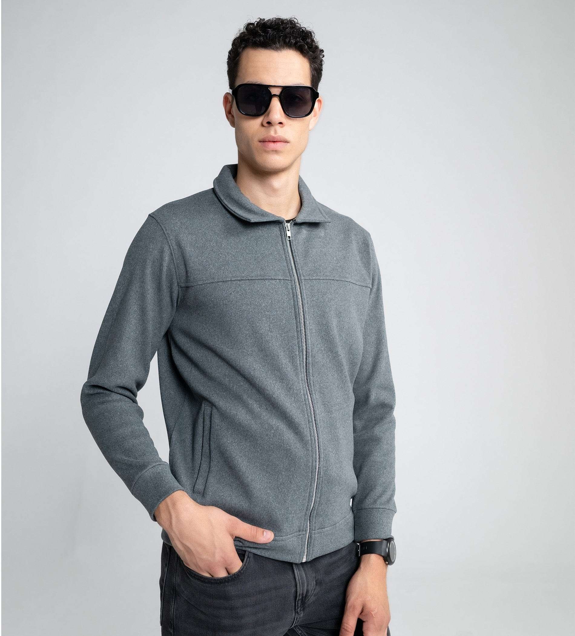Sweatshirts Solid Sweatshirts Elite Edge Turkish velour Sweatshirt