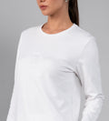 Sweatshirts Solid Sweatshirts Monochrome Emblem White sweatshirt