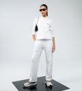Sweatshirts Zipper Sweatshirt luxe white sweatshirt