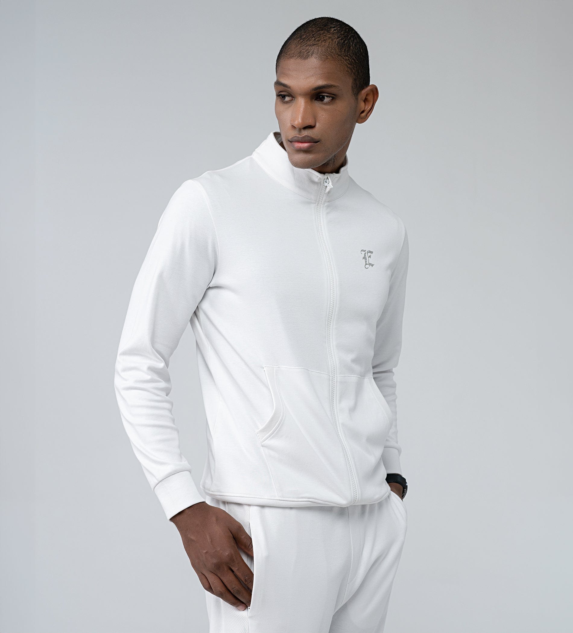 Sweatshirts Zipper Sweatshirt Sleek Embossed Zip Sweatshirt