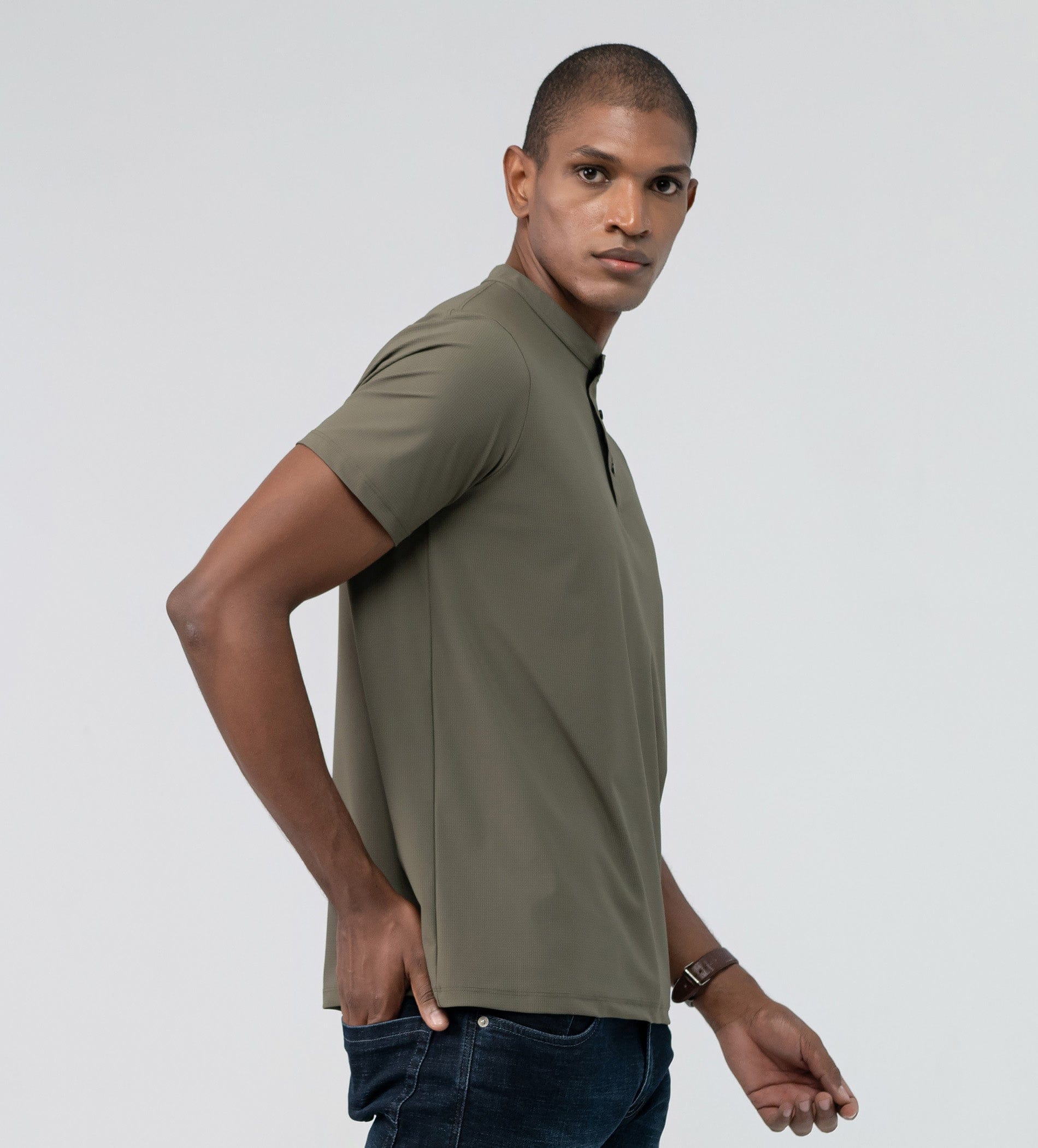 T-Shirts HENLEY T-SHIRT Evergreen Henley T-shirt