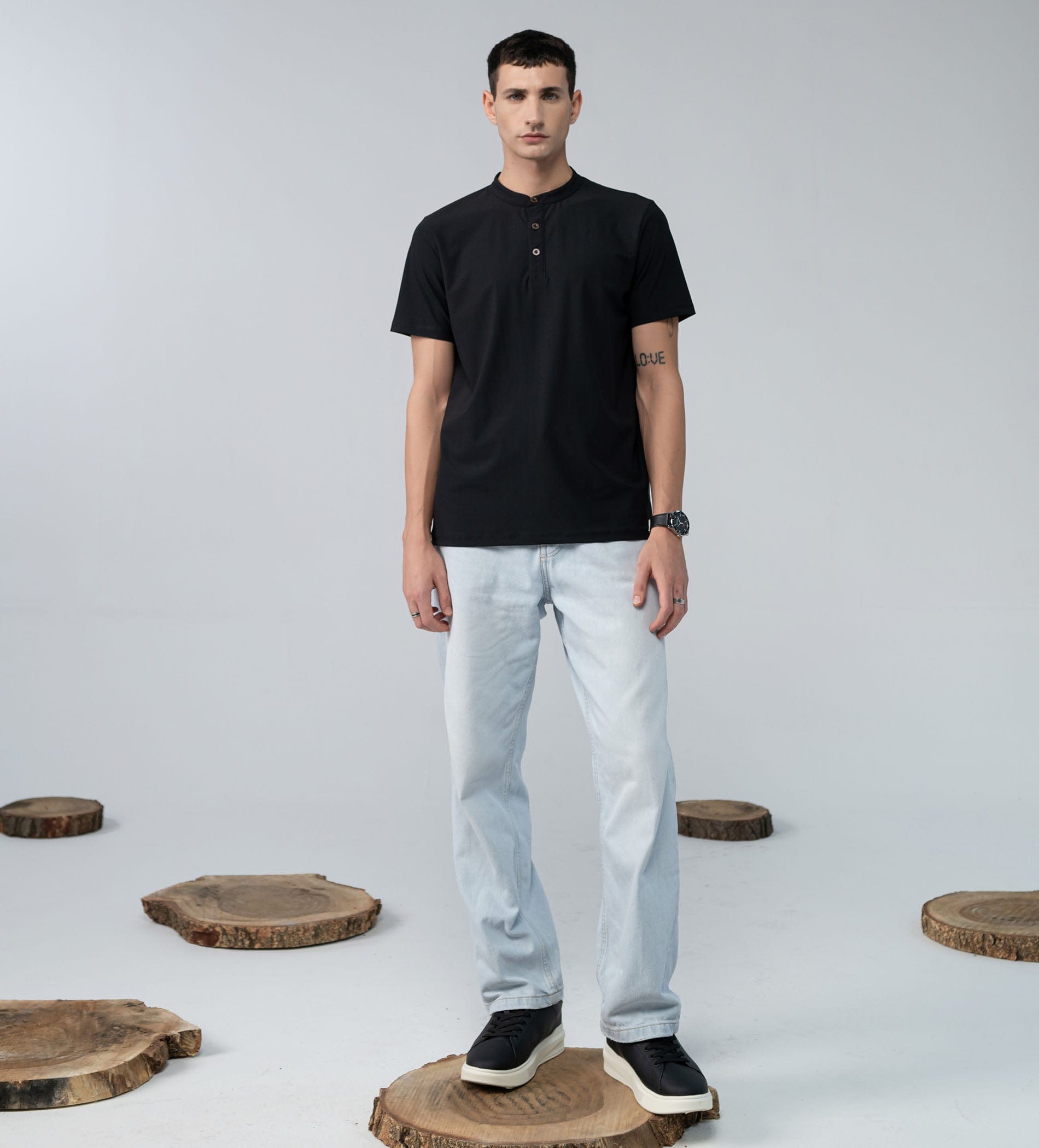 T-Shirts HENLEY T-SHIRT Vintage Essence Henley T-shirt