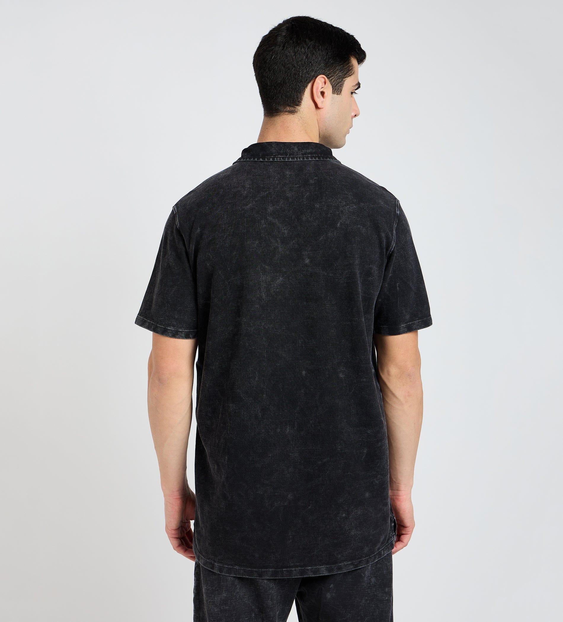 T-Shirts Polo T-Shirt Dark Delight Acid Wash Polo T-Shirt