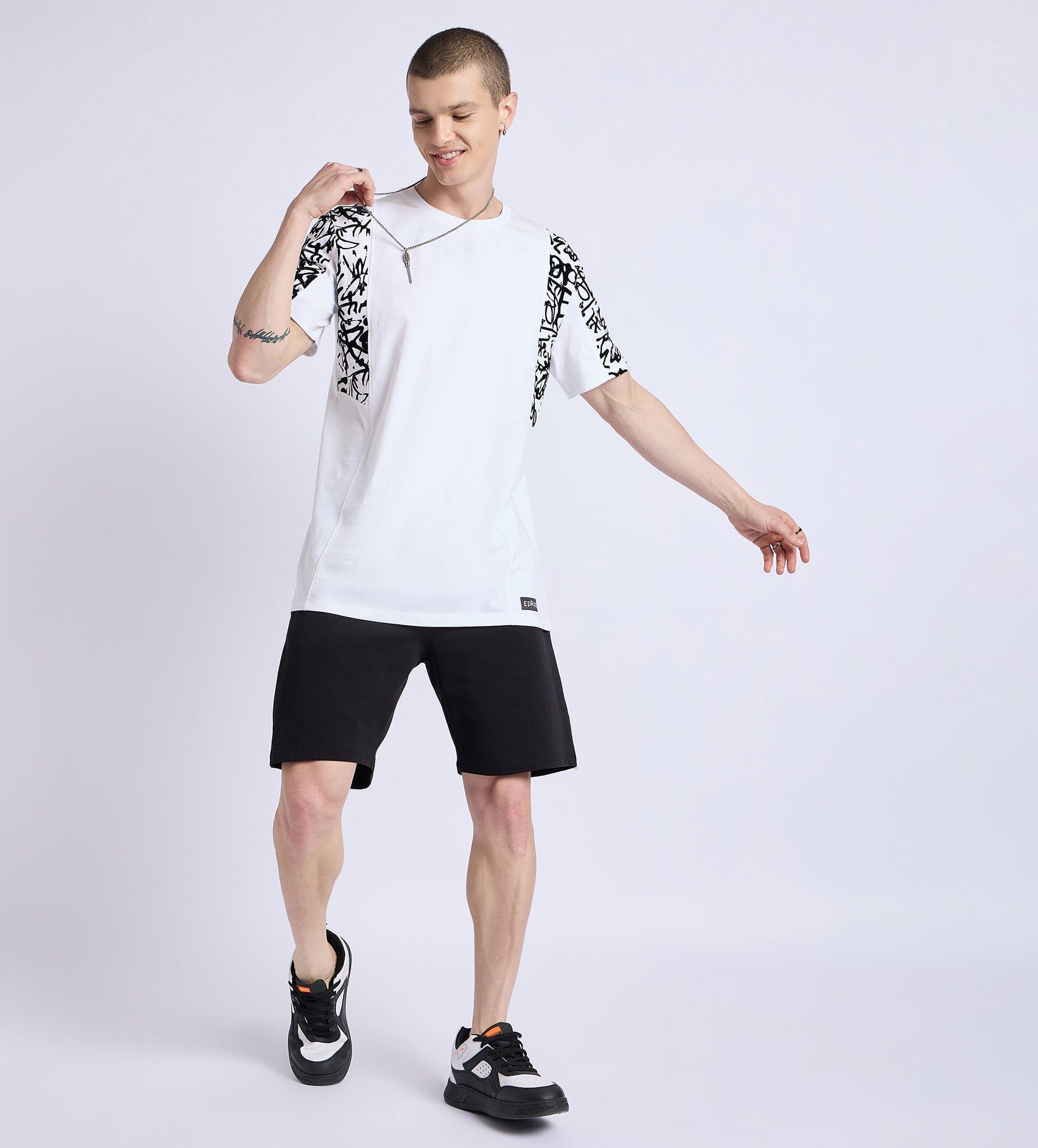 T-Shirts T-Shirt Abstract Velvet Print T-Shirt