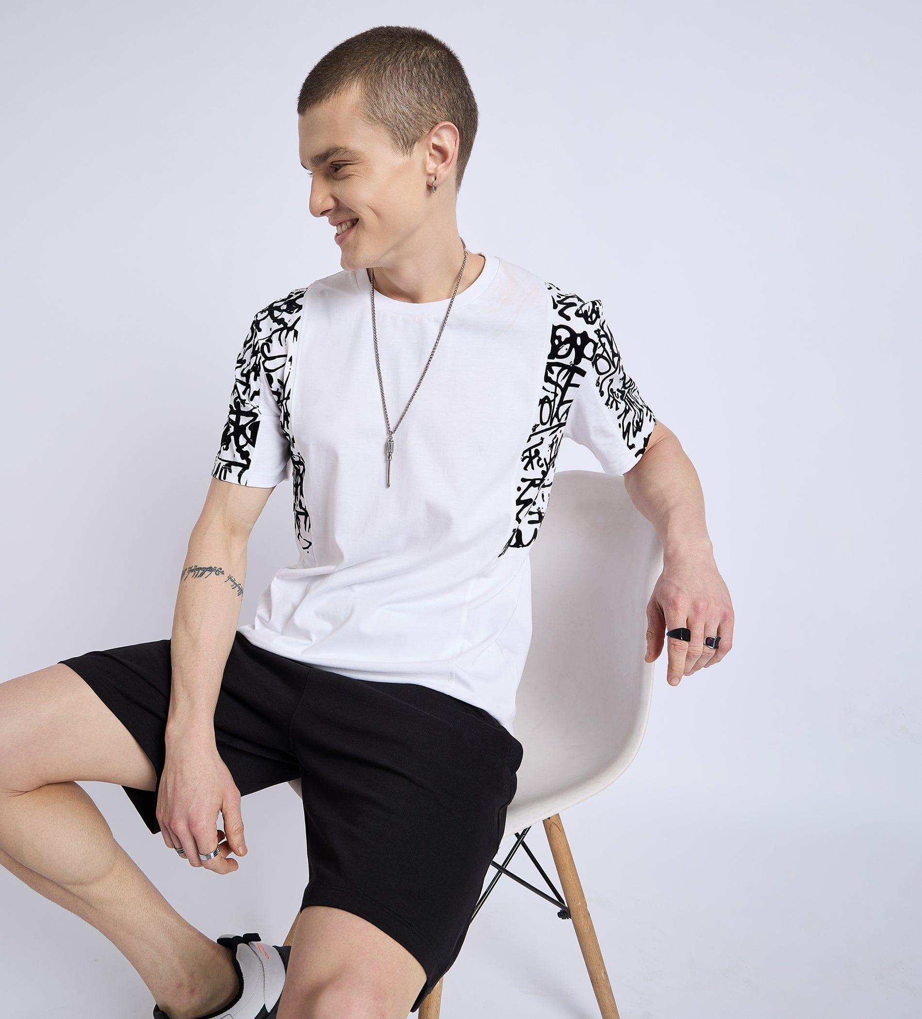 T-Shirts T-Shirt Abstract Velvet Print T-Shirt