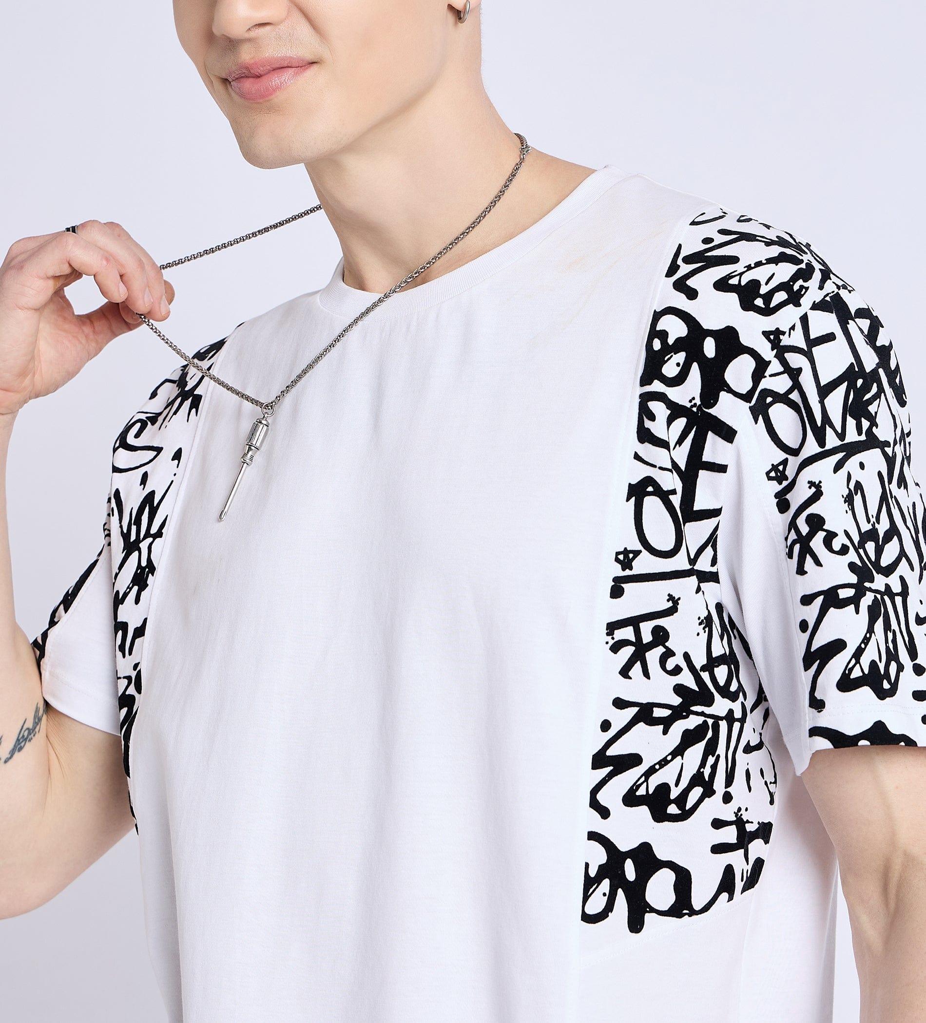 T-Shirts T-Shirt Abstract Velvet Print T-Shirt