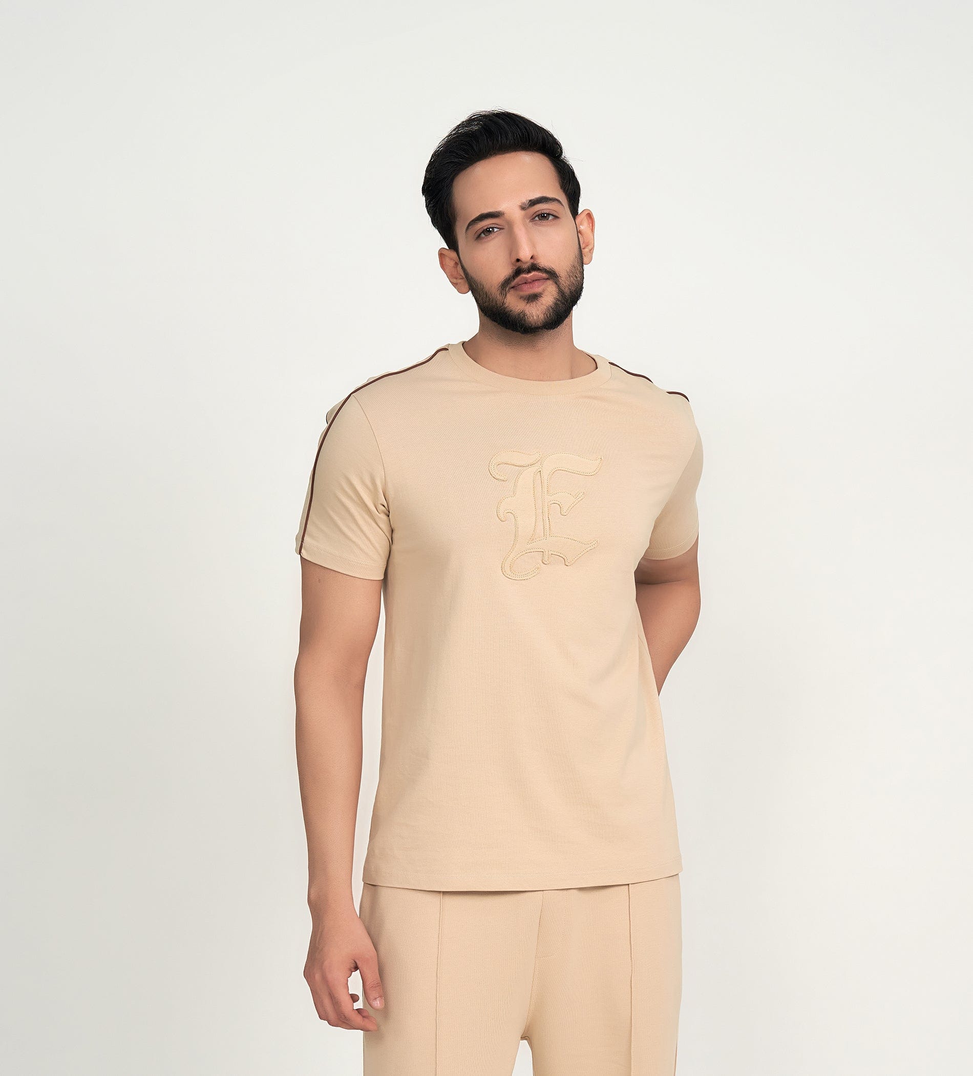 T-Shirts T-Shirt Beige E-Statement T-shirt