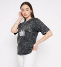 T-shirts T-Shirt Black Multicolor Tie & Dye Sorrento Oversized T-Shirt for Women