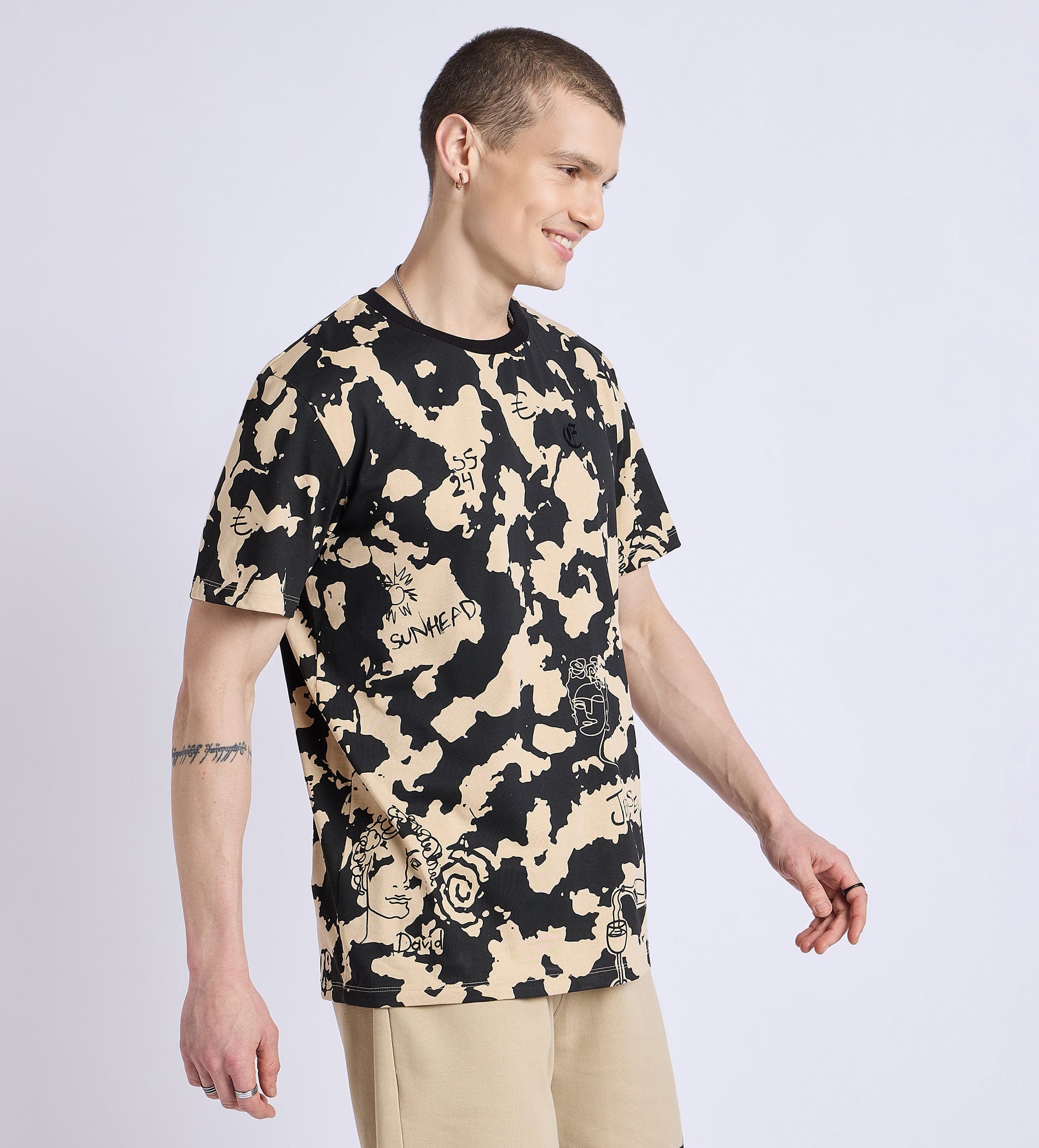 T-Shirts T-Shirt Cosmic Doodle Print T-Shirt