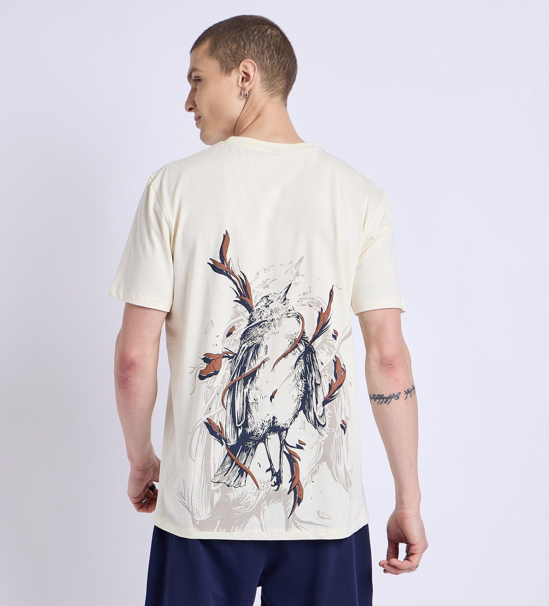 T-Shirts T-Shirt Cream Soaring Freedom T-shirt For Men