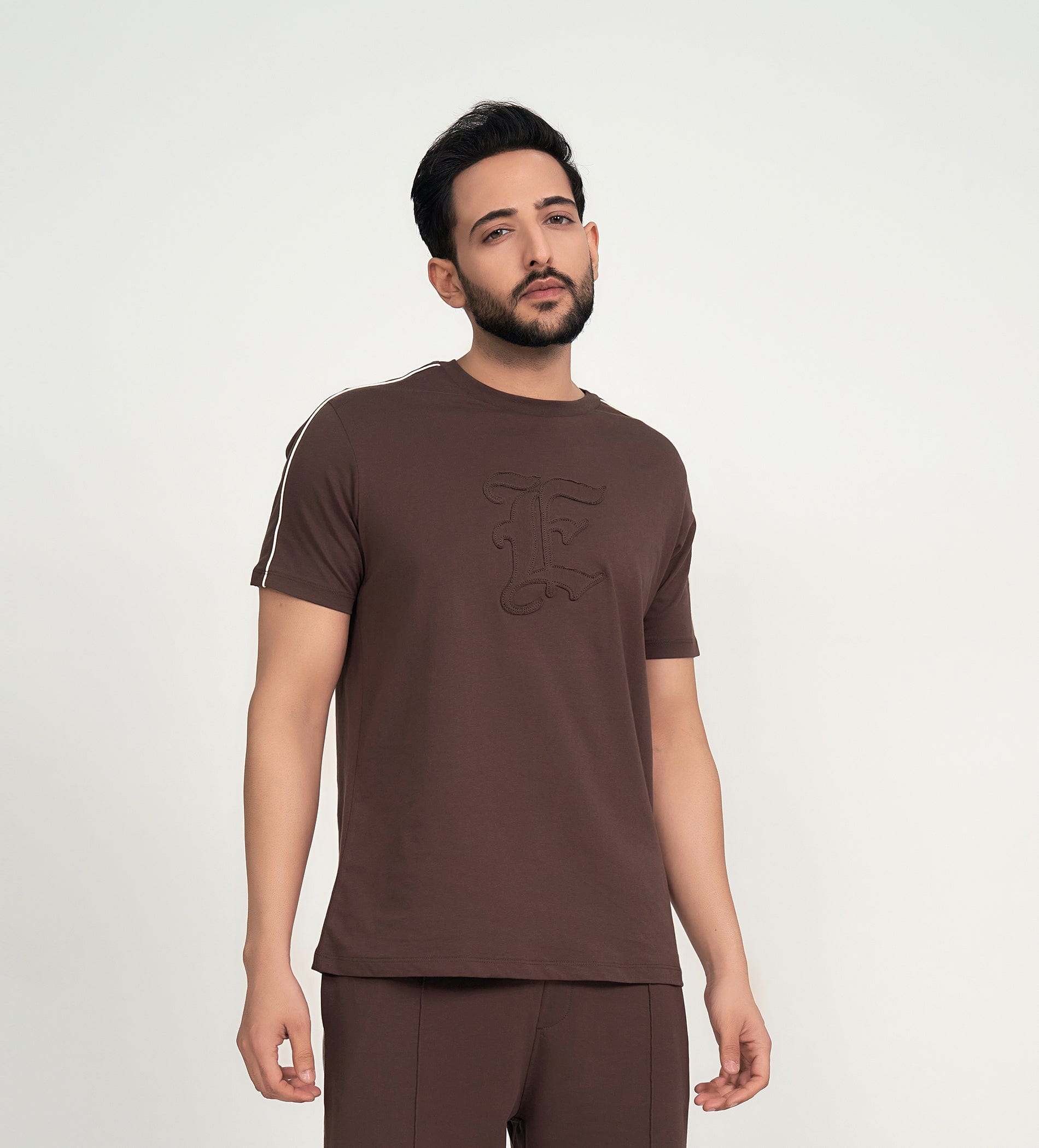 T-Shirts T-Shirt Dark Brown E-Statement T-shirt