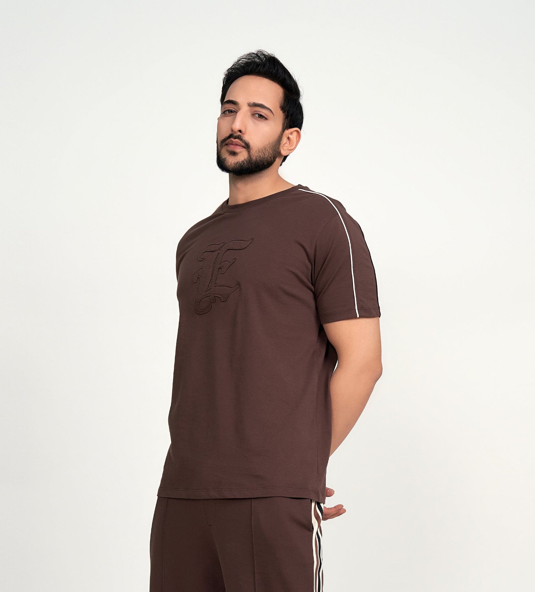 T-Shirts T-Shirt Dark Brown E-Statement T-shirt