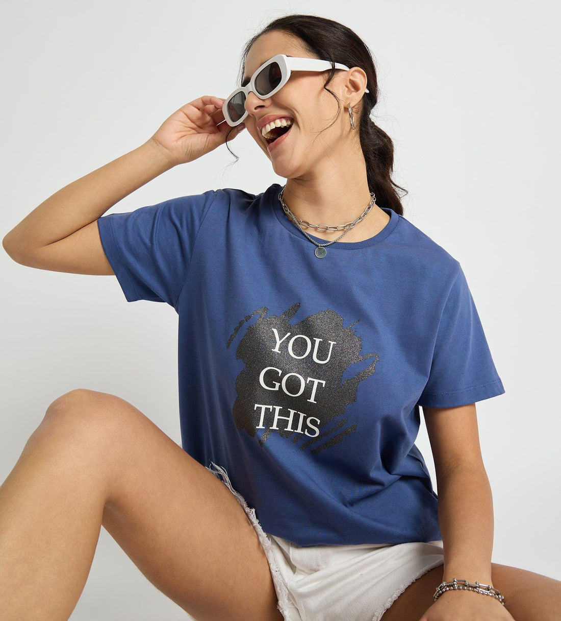 T-Shirts T-Shirt Doodle Bling Statement Tee