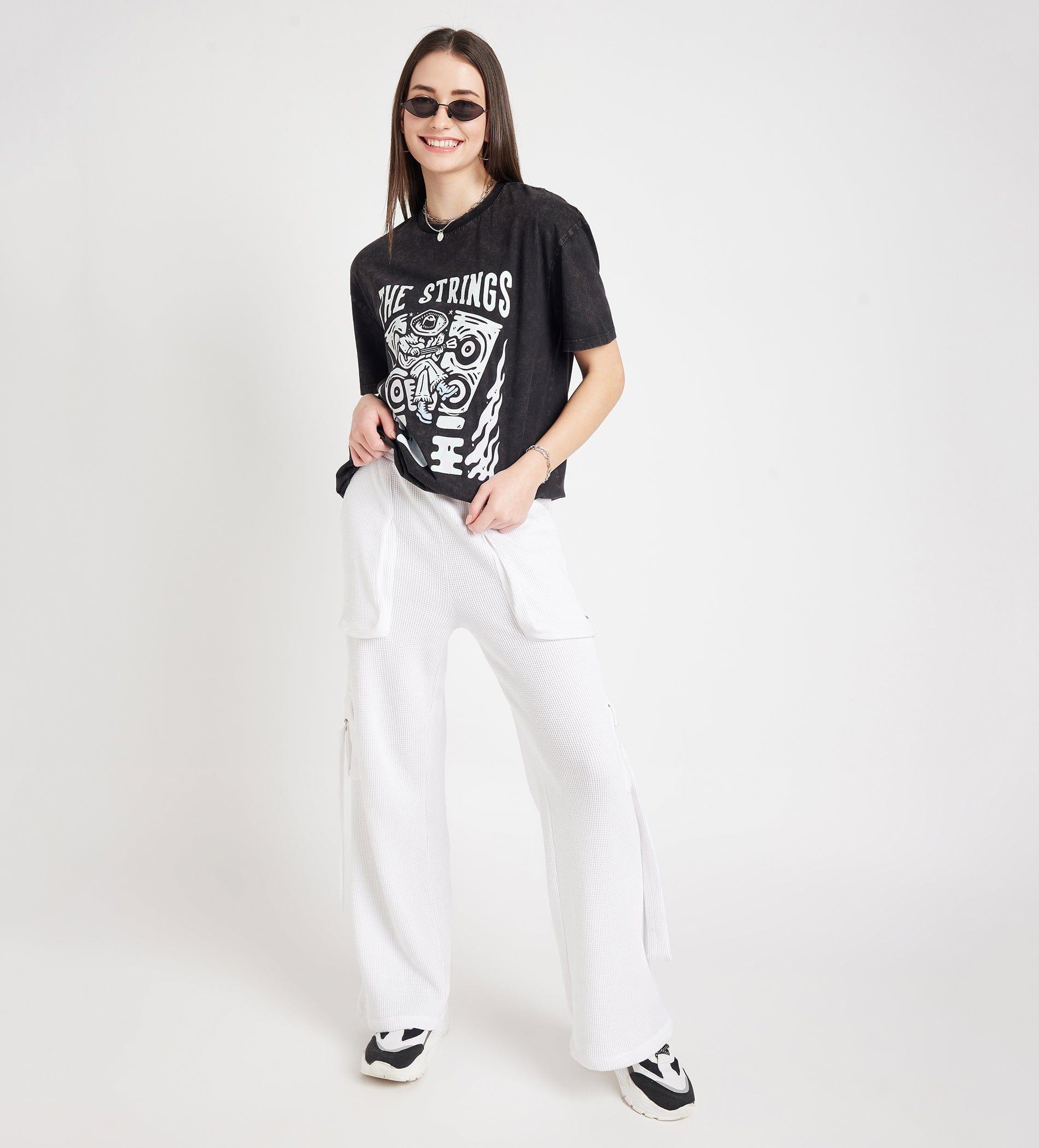 T-Shirts T-Shirt Gradient Acid Wash Oversized Tee