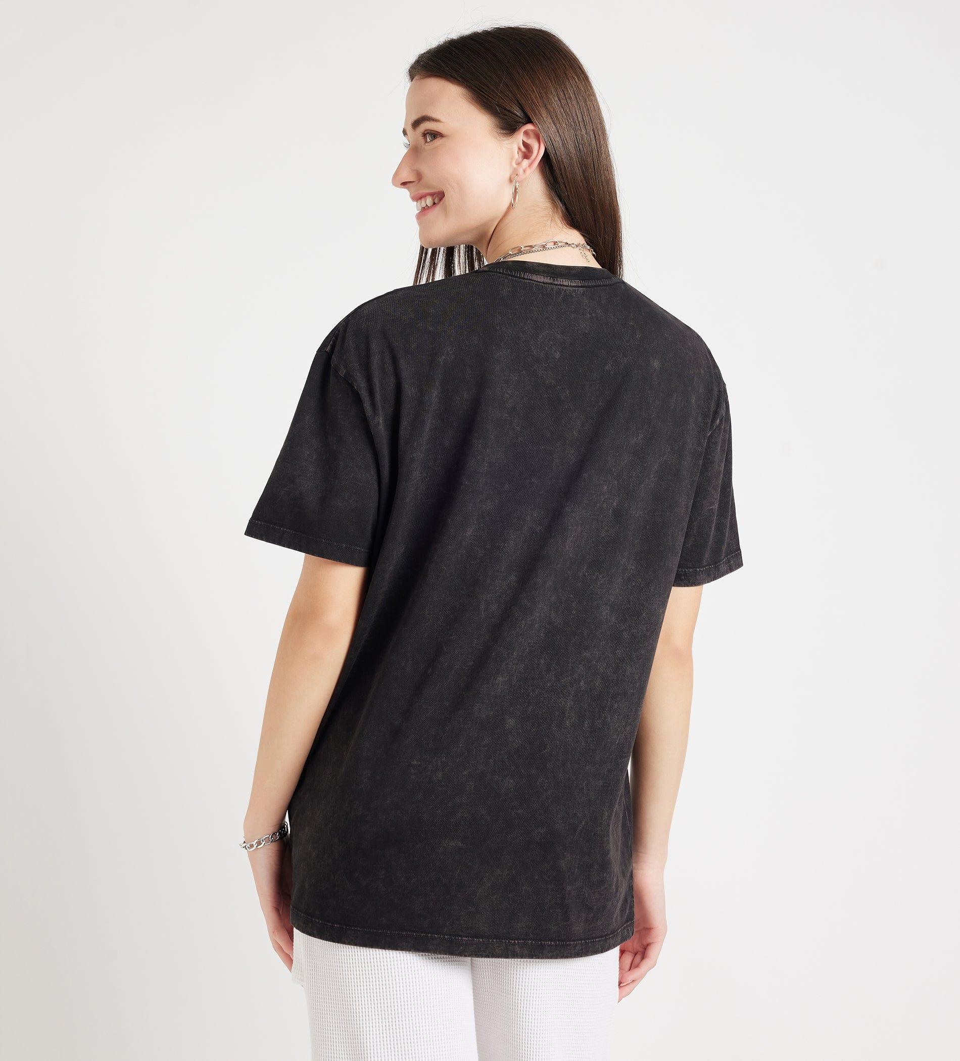 T-Shirts T-Shirt Gradient Acid Wash Oversized Tee