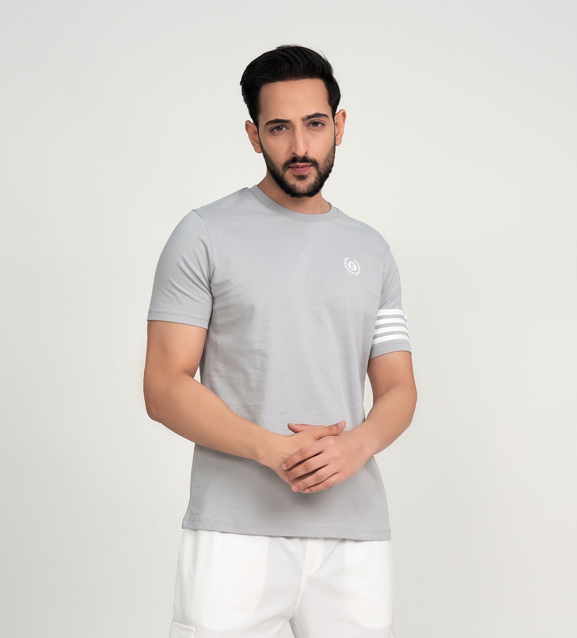 T-Shirts T-Shirt Grey Minimalist Motion T-shirt
