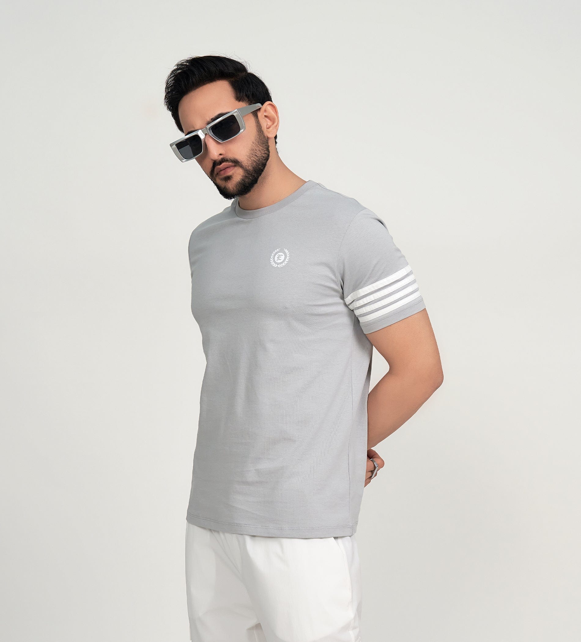 T-Shirts T-Shirt Grey Minimalist Motion T-shirt