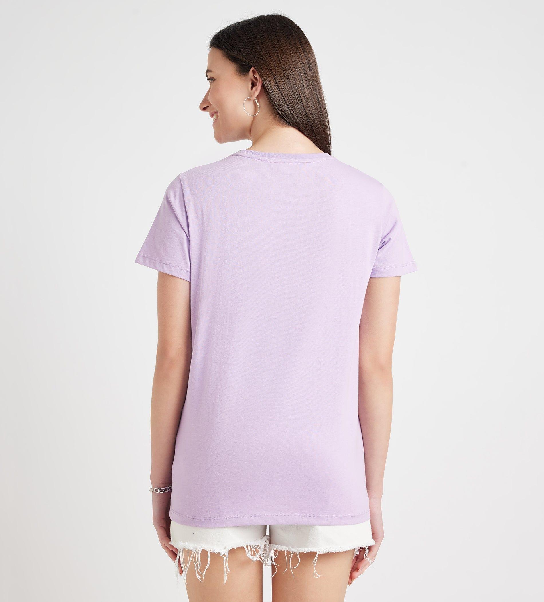 T-Shirts T-Shirt Lavender Floral Chintz Cotton Tee