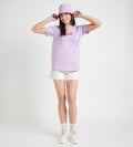 T-Shirts T-Shirt Lavender Floral Chintz Cotton Tee