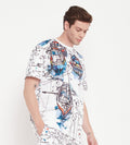 T-shirts T-Shirt Men White Bon Voyage Oversized T-Shirt for Men