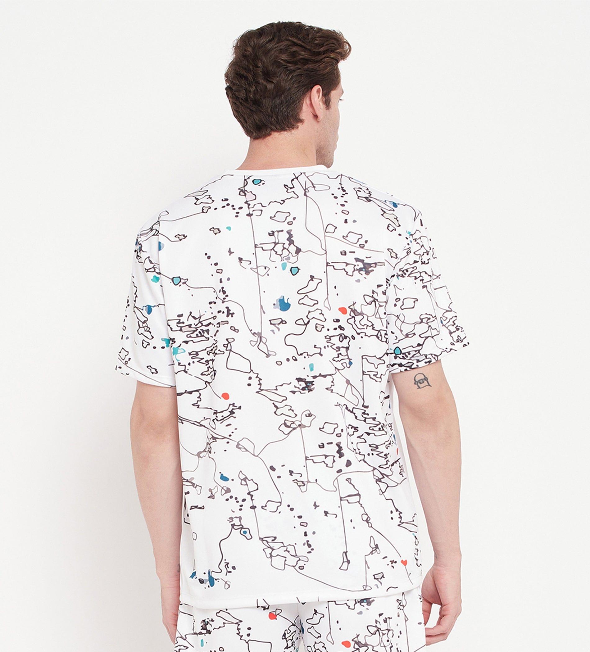 T-shirts T-Shirt Men White Bon Voyage Oversized T-Shirt for Men