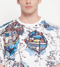 T-shirts T-Shirt Men White Bon Voyage Oversized T-Shirt for Men