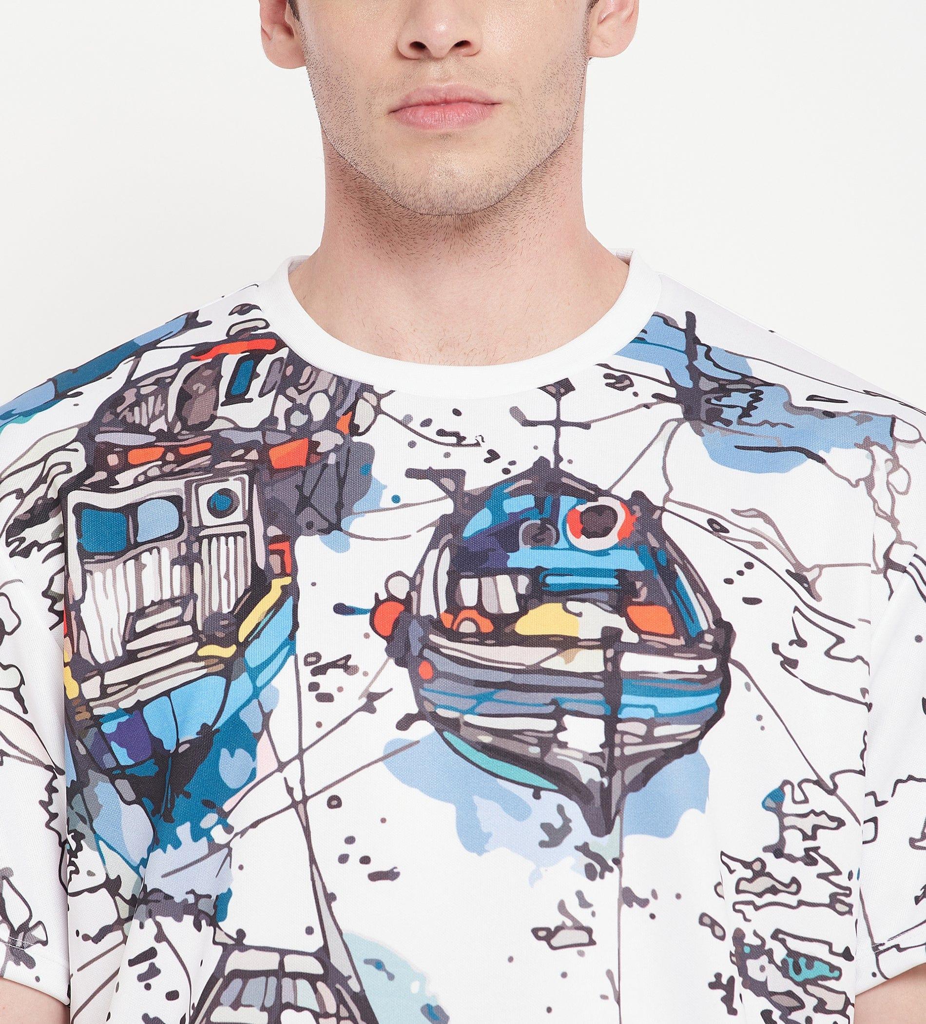 T-shirts T-Shirt Men White Bon Voyage Oversized T-Shirt for Men