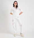 T-Shirts T-Shirt Monochrome Floral Cotton Tee