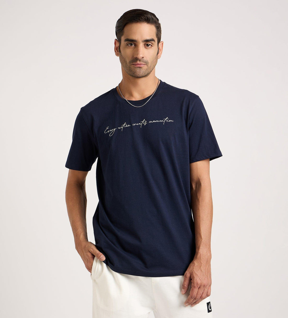 T-Shirts T-Shirt Navy Cursive Whisper T-shirt For Men