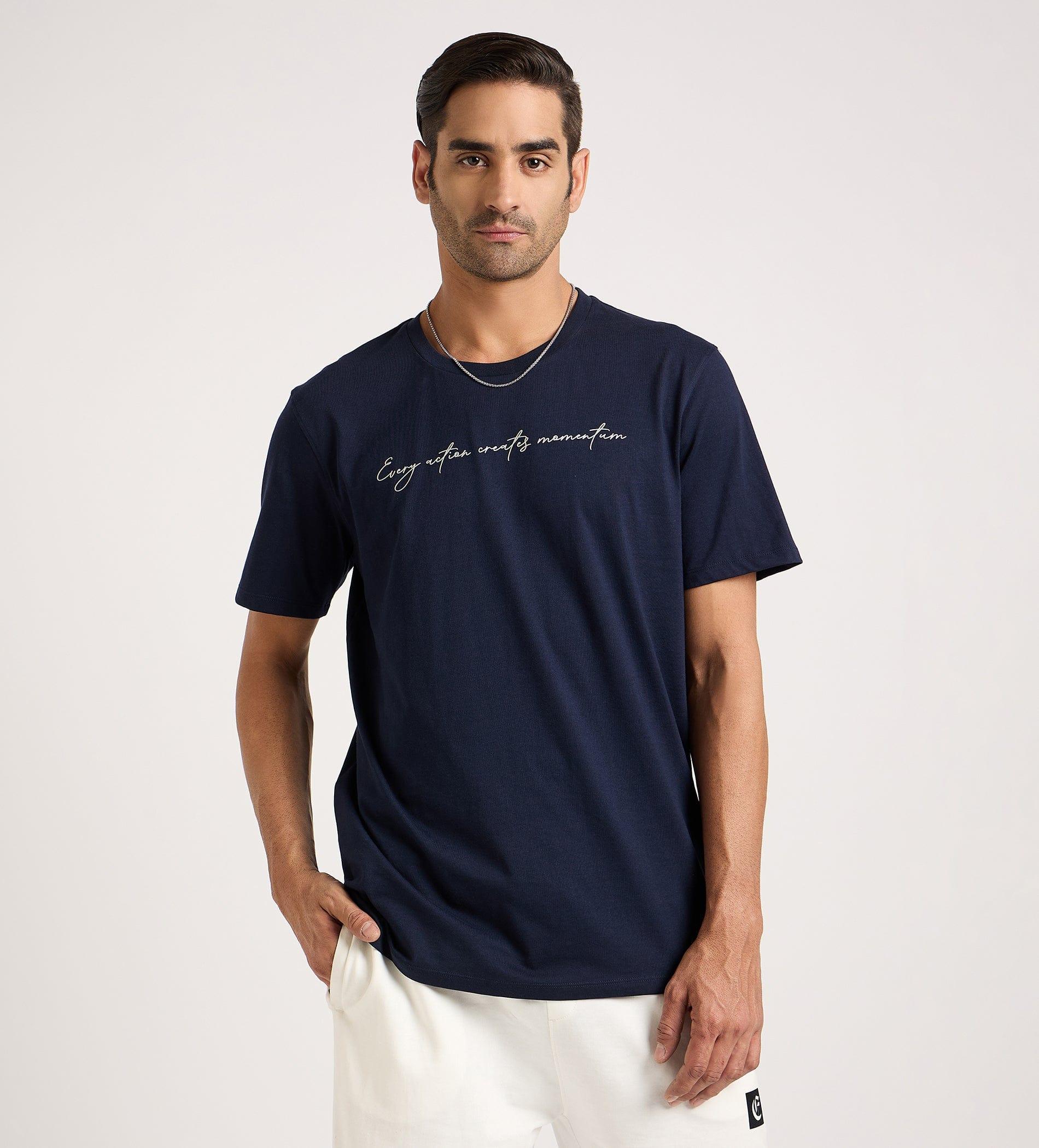 T-Shirts T-Shirt Navy Cursive Whisper T-shirt For Men