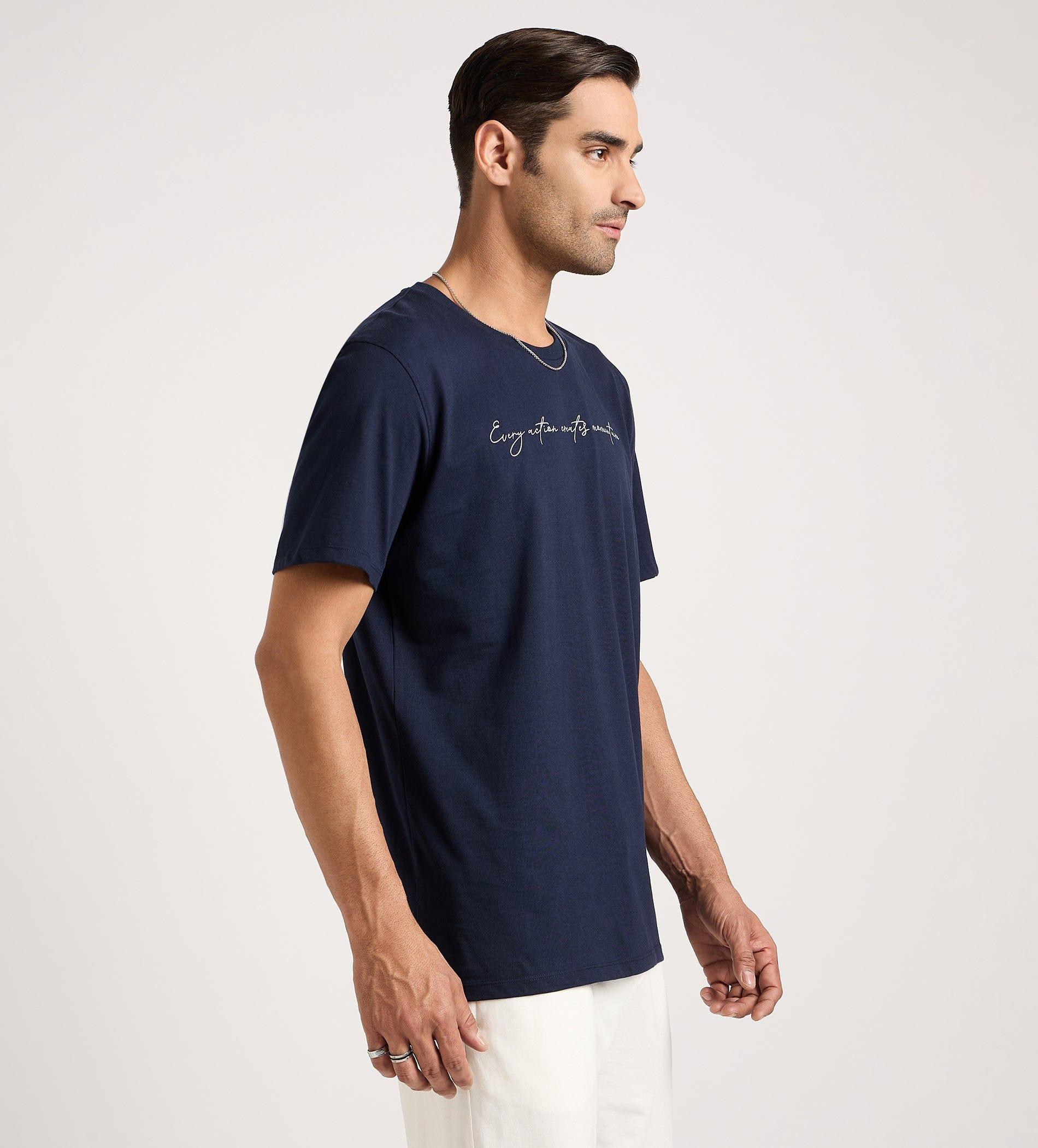 T-Shirts T-Shirt Navy Cursive Whisper T-shirt For Men