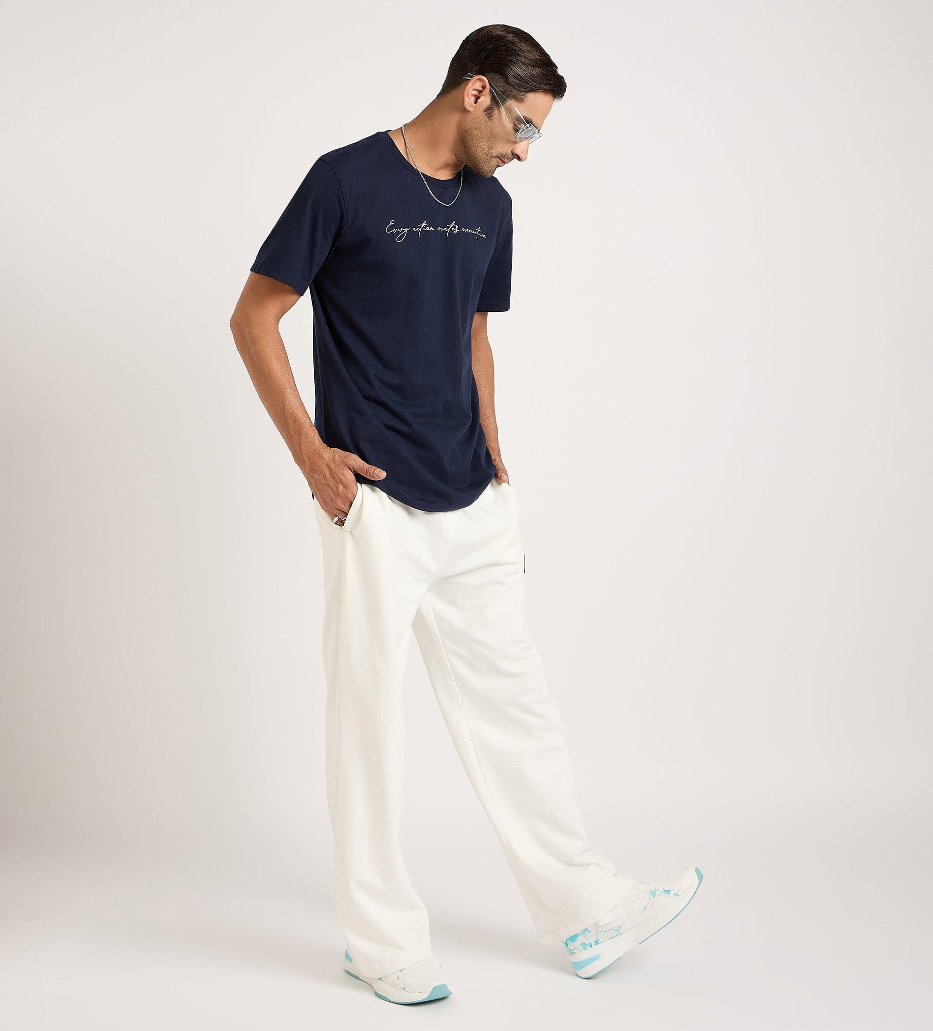 T-Shirts T-Shirt Navy Cursive Whisper T-shirt For Men