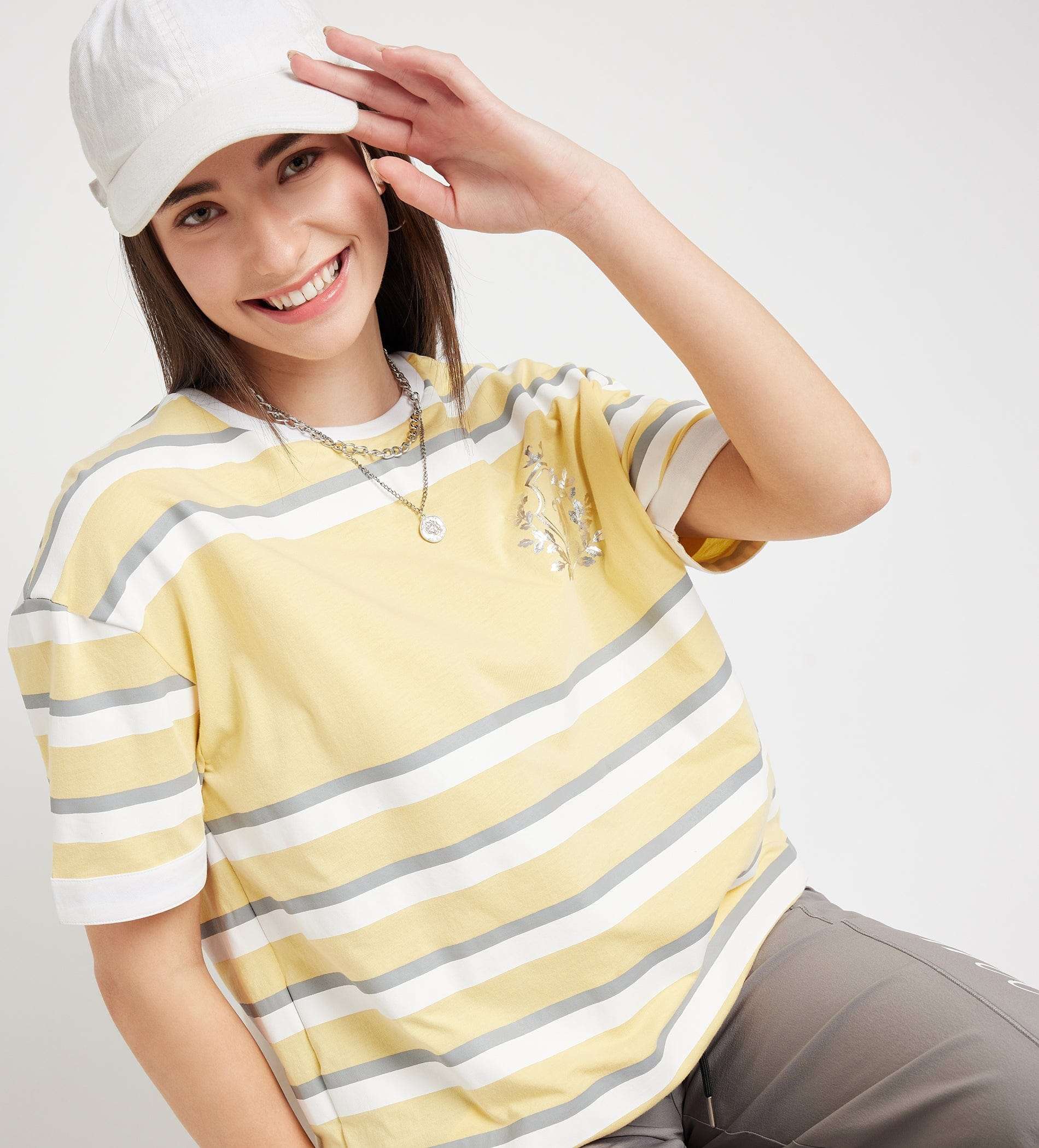 T-Shirts T-Shirt Oversized Tee In Classic Stripes