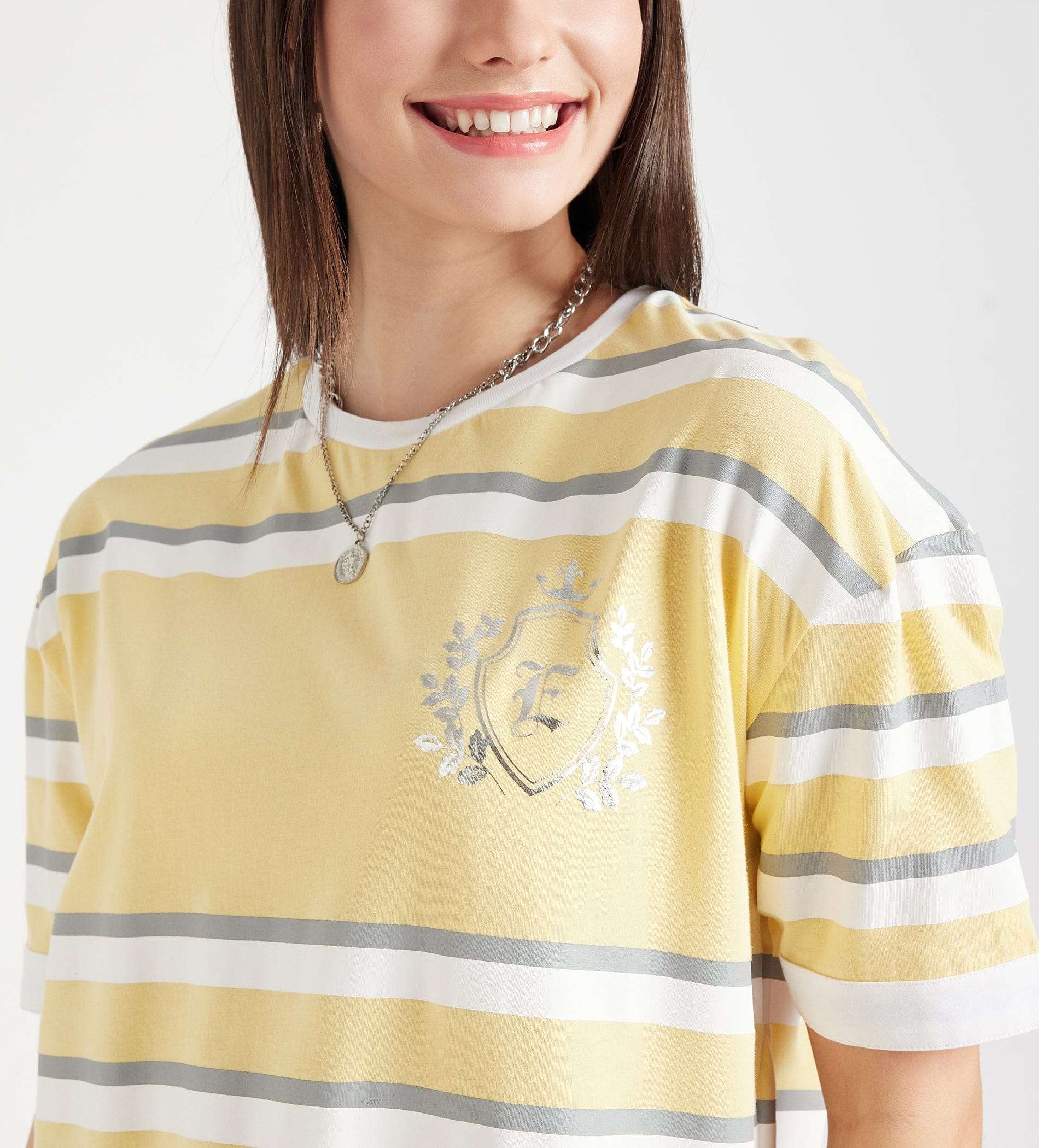 T-Shirts T-Shirt Oversized Tee In Classic Stripes