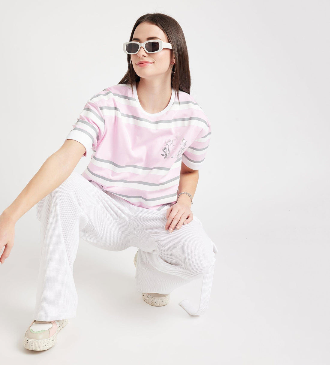 T-Shirts T-Shirt Oversized Tee In Classic Stripes
